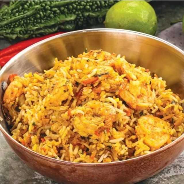 Shrimp Dum Biryani.
