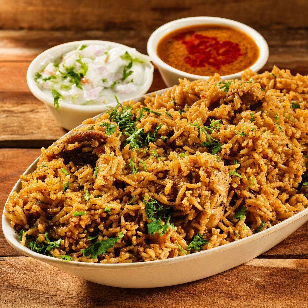 Ghee Roast Chicken Pulao.