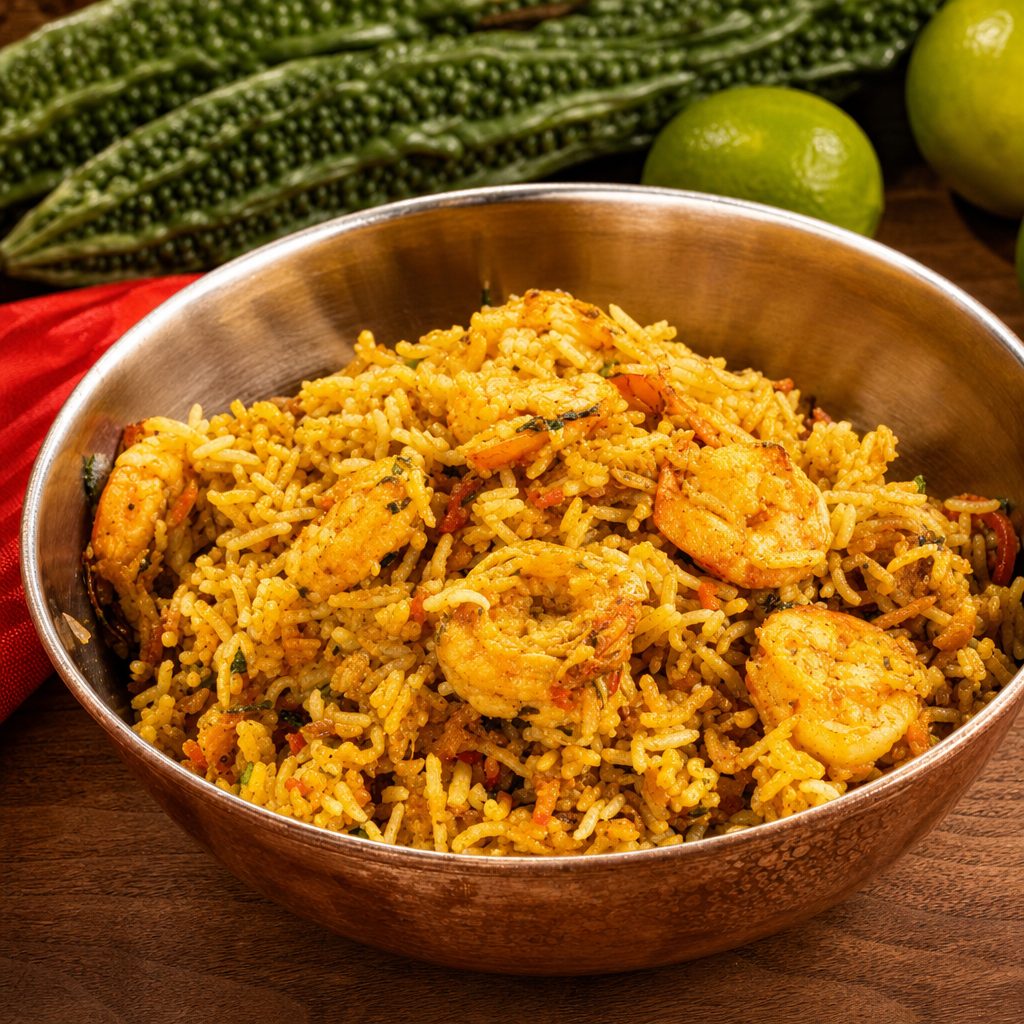 Shrimp Dum Biryani.