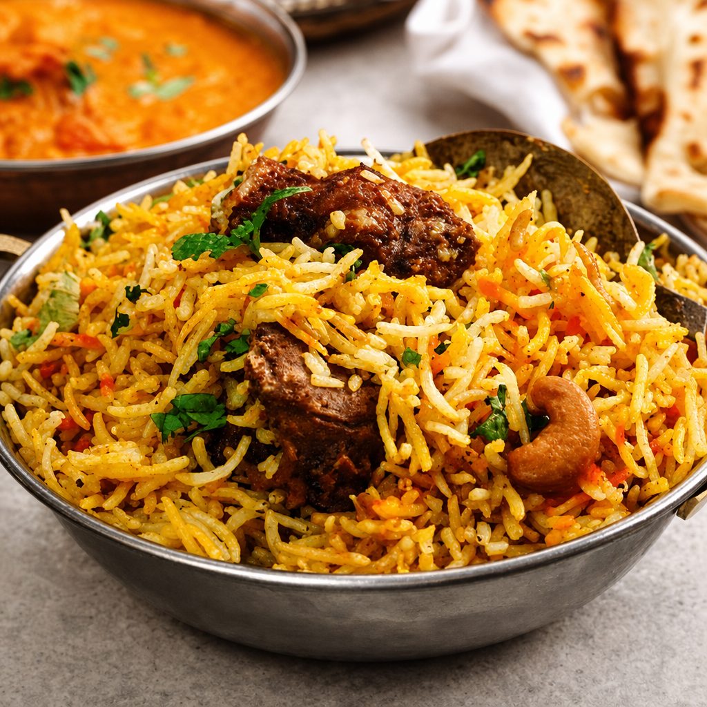 Goat Biryani.