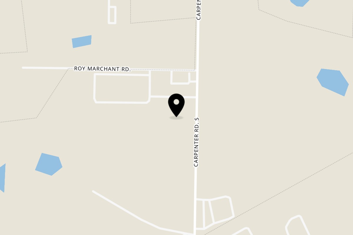 Map showing the location of Red Chillez Indian Cuisine (Tifton) on 1650 Carpenter Rd S Unit B in Tifton